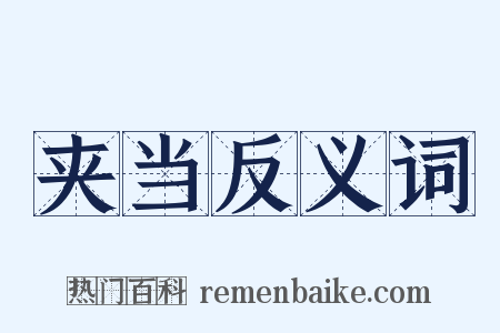 夹当反义词是什么意思的图片